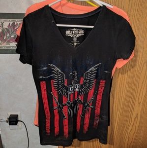 Girls with guns v neck